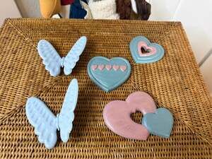Vintage Burwood Butterfly & Heart Wall Decor